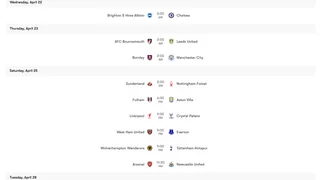 Hình ảnh cho bài Lịch thi đấu vòng 34 Premier League 2025/26: Áp lực dồn về cuối mùa