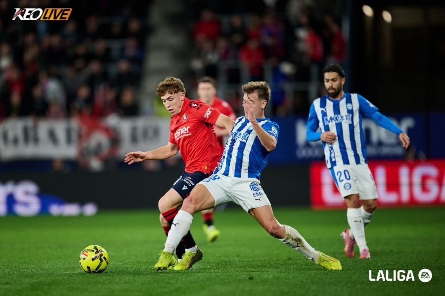 Osasuna giành chiến thắng 3-0 trước Alaves ở lượt đi | Keolive