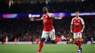 Hình ảnh cho bài Saka tỏa sáng đúng lúc đưa Arsenal vào chung kết Champions League