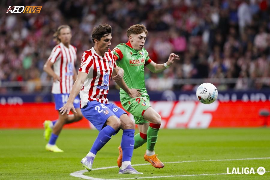 Atletico Madrid thắng 1-0 trước Osasuna ở lượt đi mùa này | Keolive