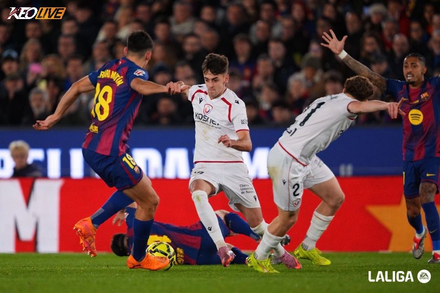 Trận đối đầu gần nhất giữa hai đội kết thúc với chiến thắng 2-0 cho Barcelona  | Keolive