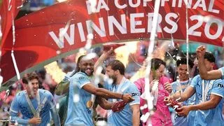 Hình ảnh cho bài Semenyo lập siêu phẩm giúp Man City giành FA Cup
