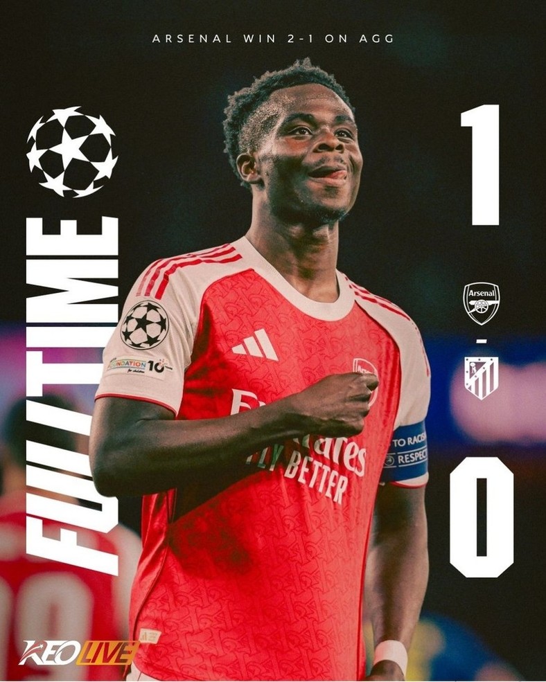 Arsenal 1-0 Atletico Madrid | Keolive