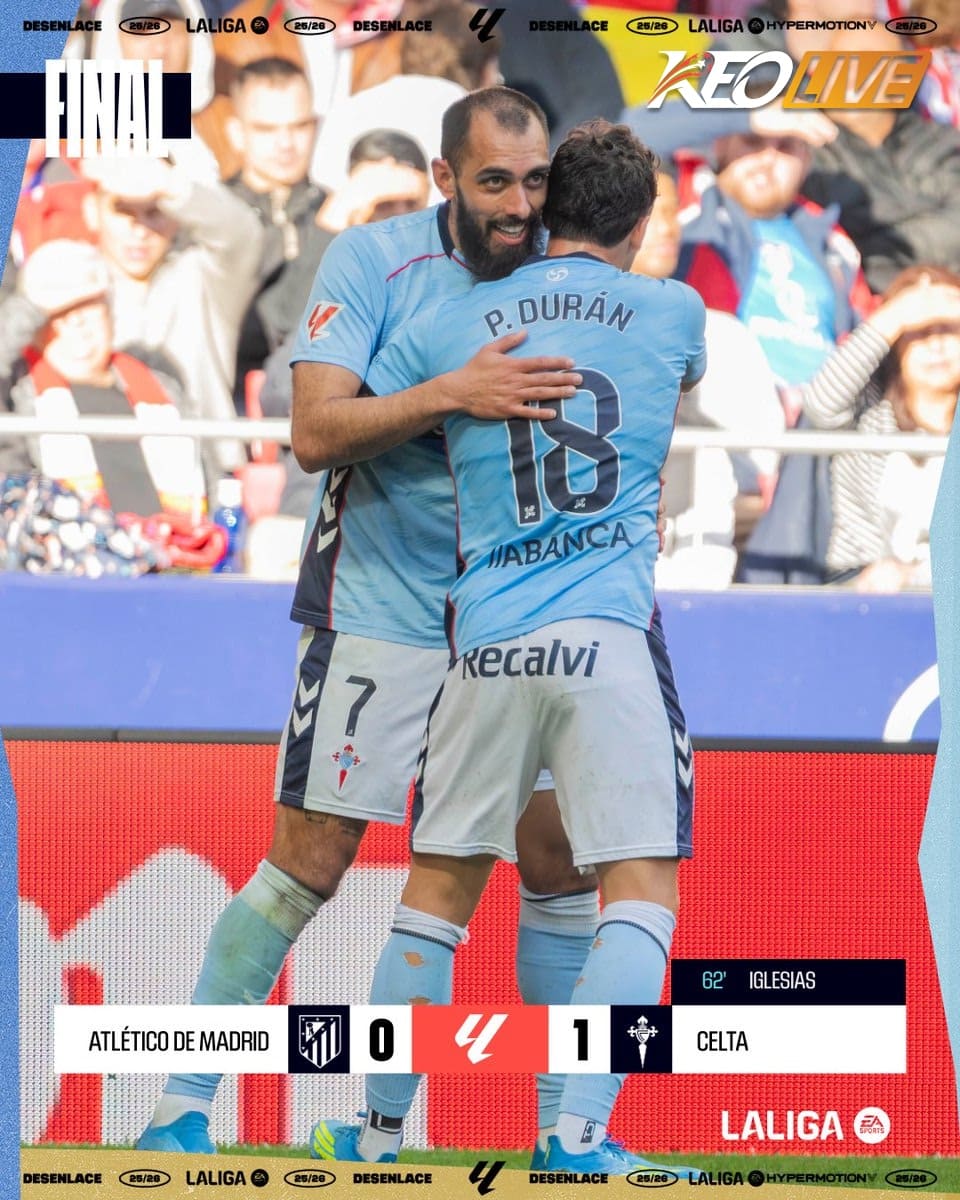 Atlético Madrid 0-1 Celta Vigo | Keolive