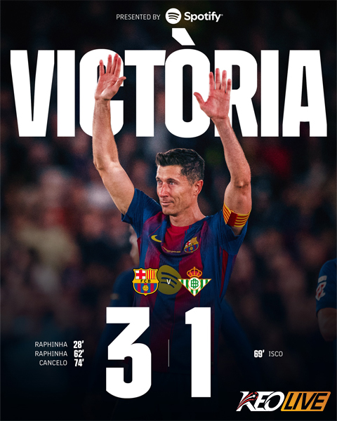 Barcelona 3-1 Real Betis | Keolive