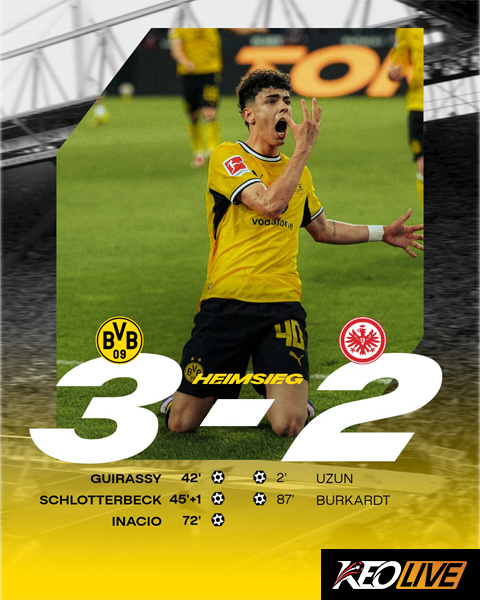 Dortmund 3-2 Frankfurt | Keolive
