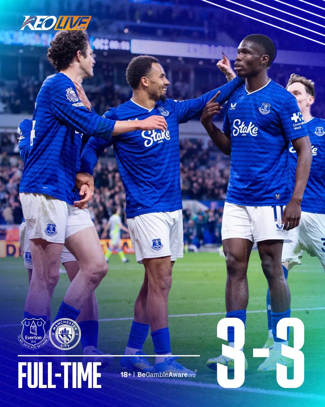 Everton 3-3 Manchester City | Keolive