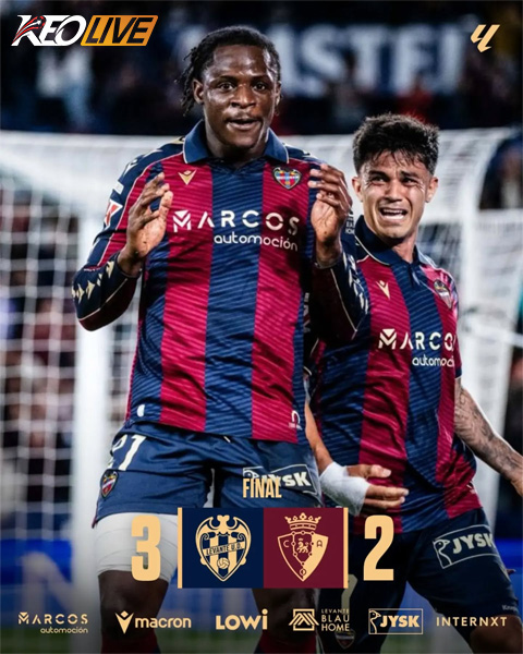 Levante 3-2 Osasuna | Keolive