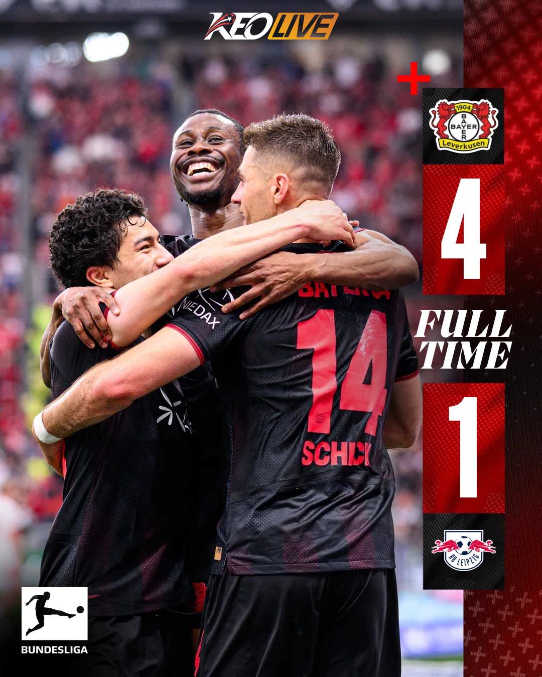 Bayer Leverkusen 4-1 RB Leipzig | Keolive