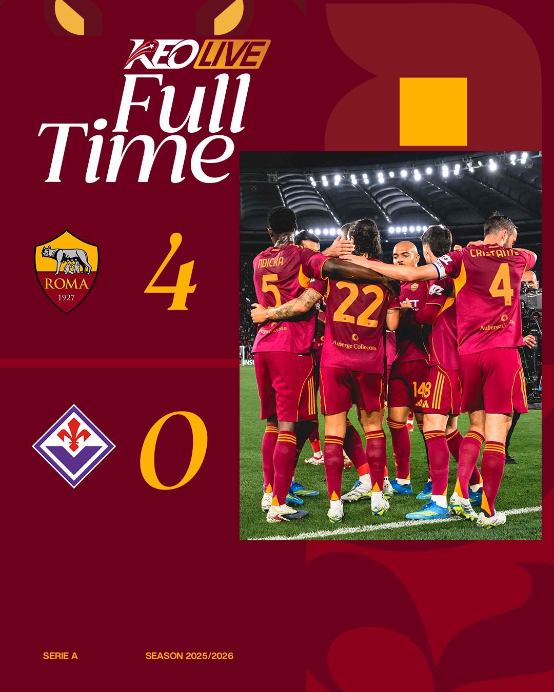 AS Roma 4-0 Fiorentina | Keolive