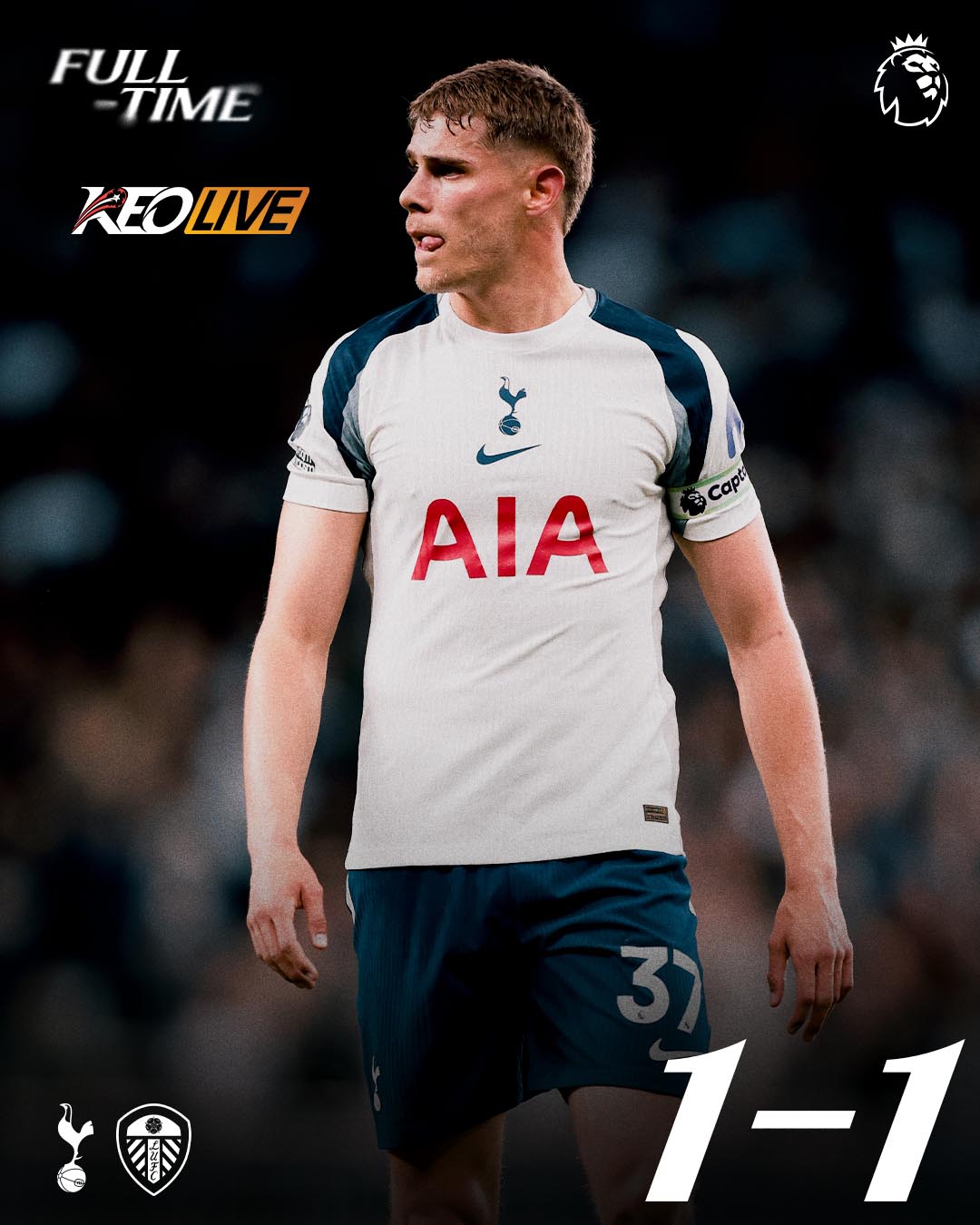 Tottenham Hotspur 1-1 Leeds United | Keolive