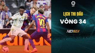 Lịch thi đấu vòng 34 La Liga 2025/26: Không còn chỗ cho sai lầm 