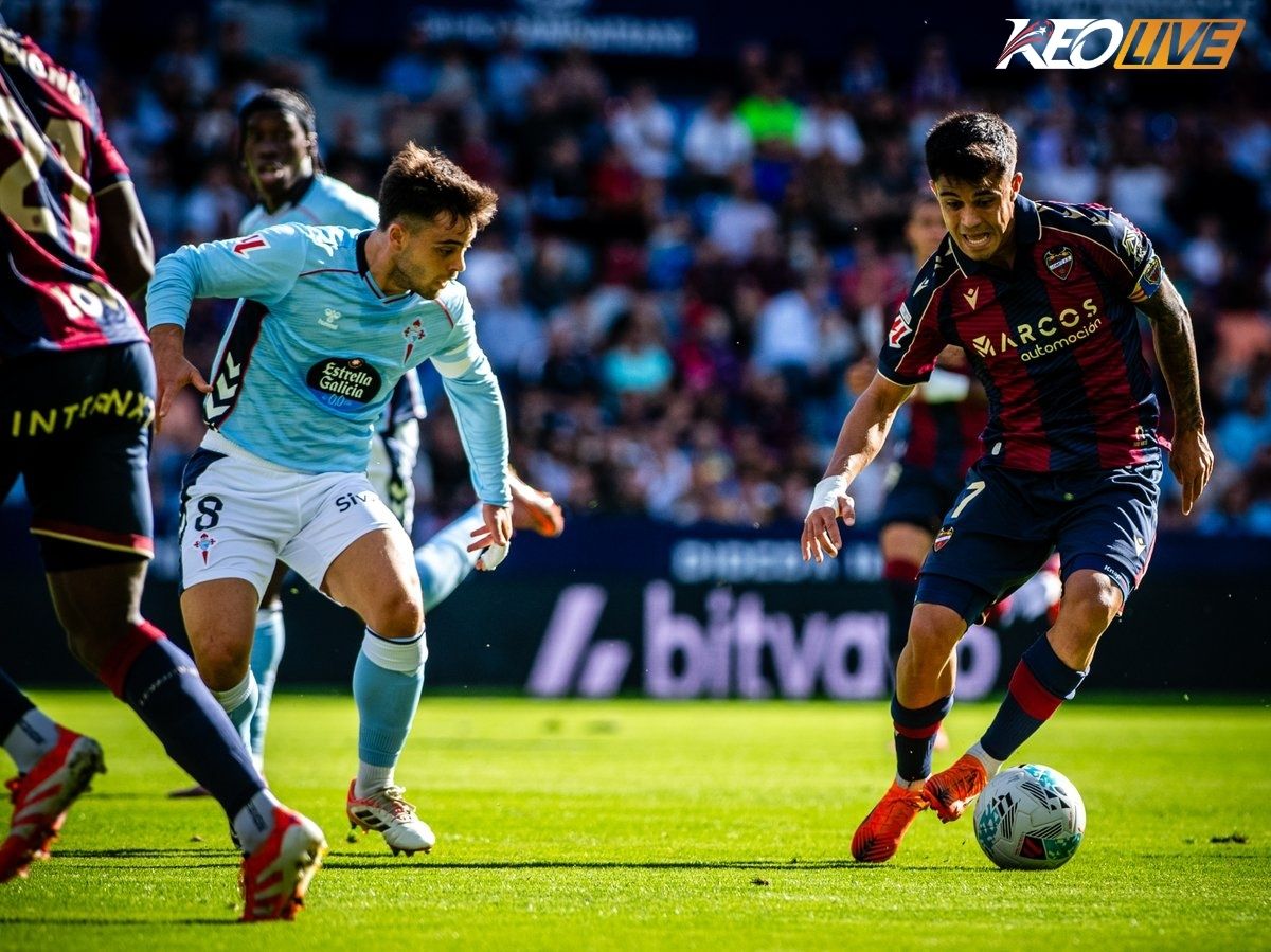 Ở lượt đi mùa này, Celta Vigo thắng 2-1 trước Levante | Keolive