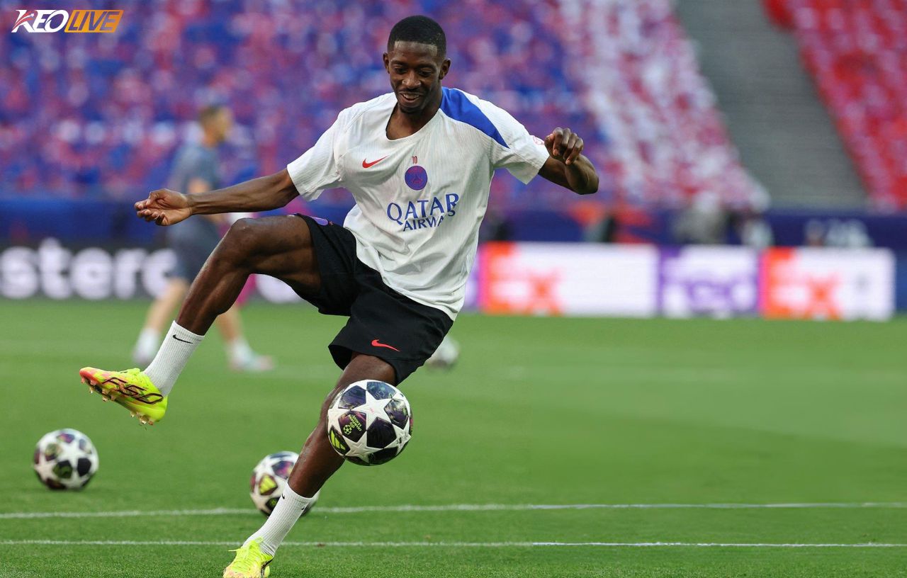 Tiền đạo Dembélé tích cực tập luyện trước thềm đấu Arsenal | Keolive