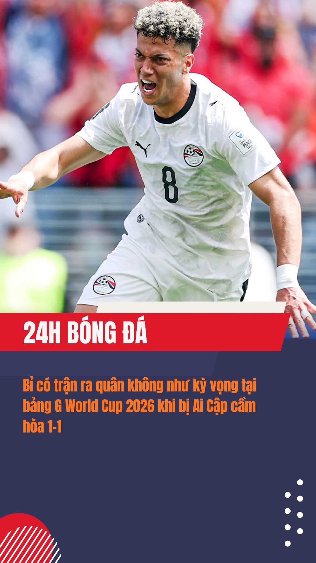 Bỉ chia điểm đáng tiếc trước Ai Cập tại World Cup 2026