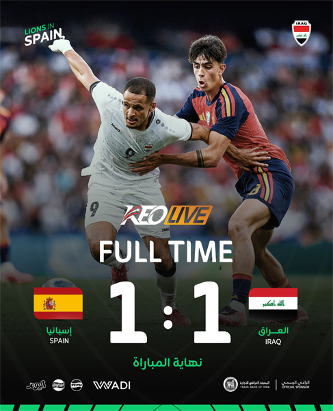 Tây Ban Nha 1-1 Iraq | Keolive