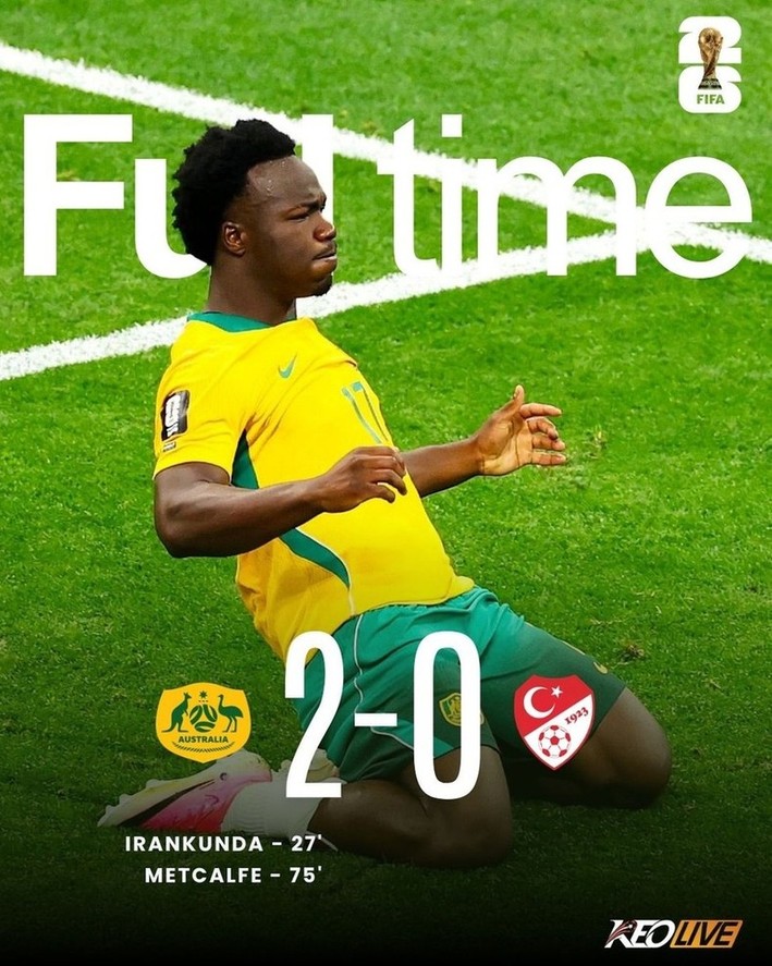 Úc 2-0 Thổ Nhĩ Kỳ | Keolive