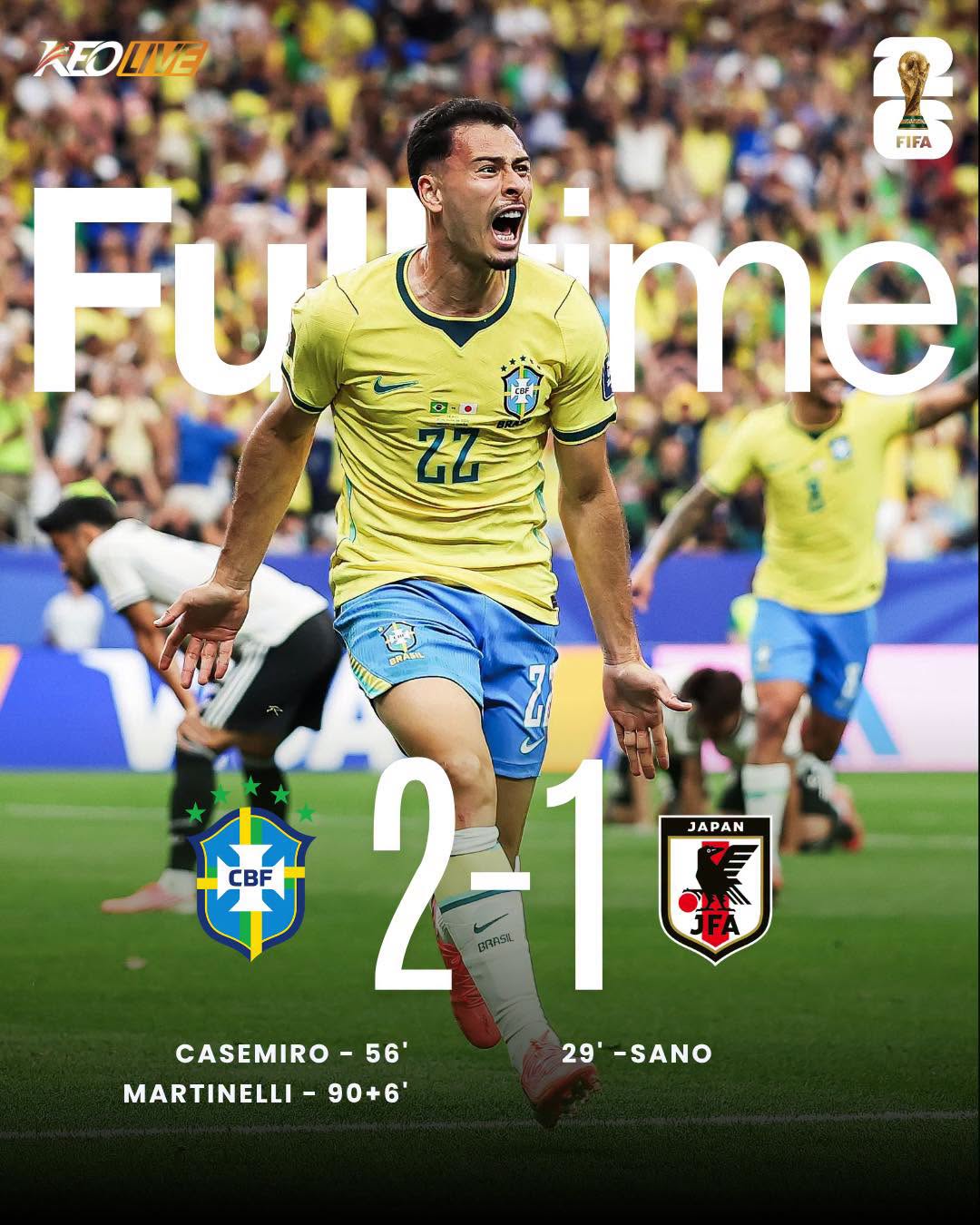 Brazil 2-1 Nhật Bản | Keolive