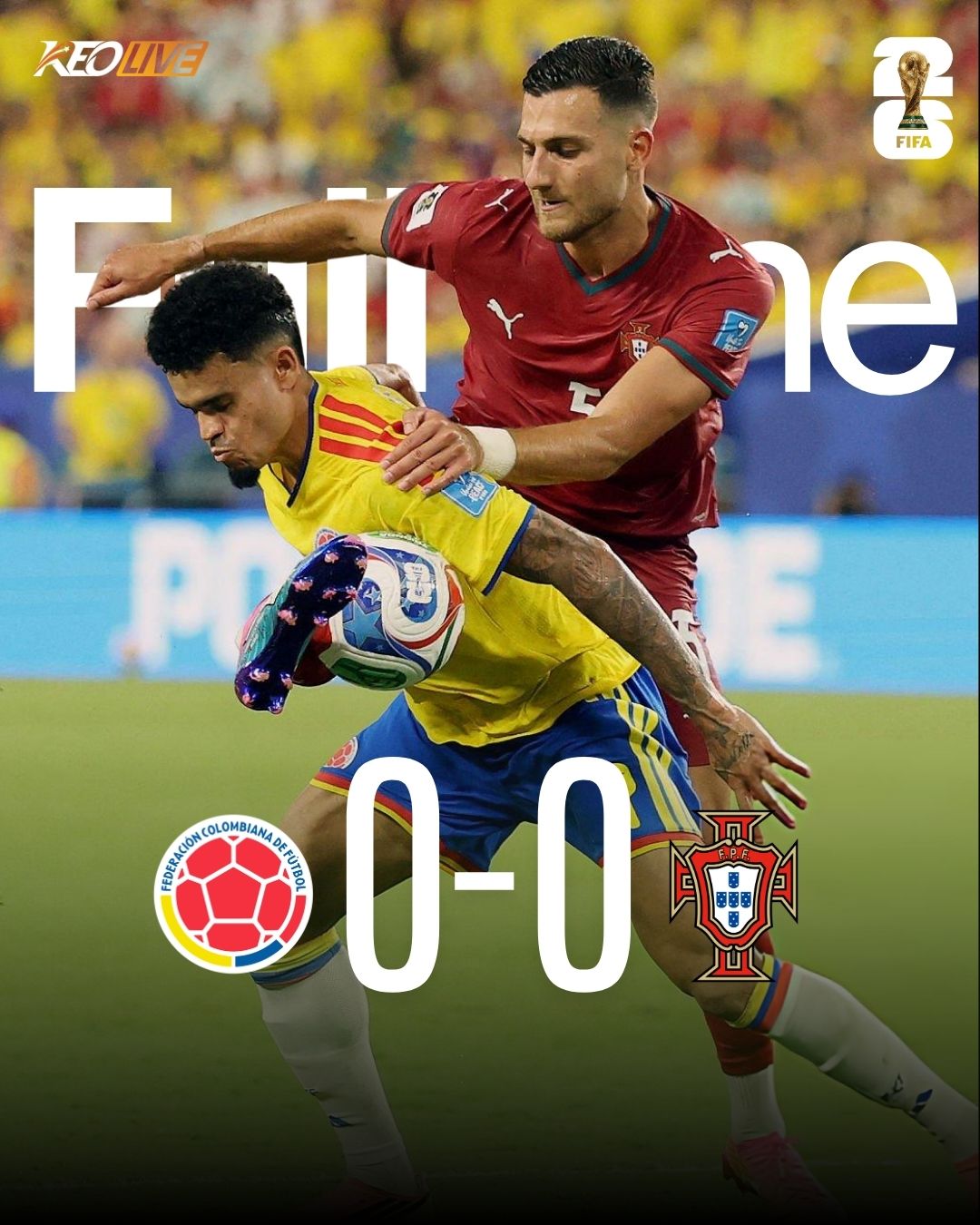 Colombia 0-0 Bồ Đào Nha | Keolive
