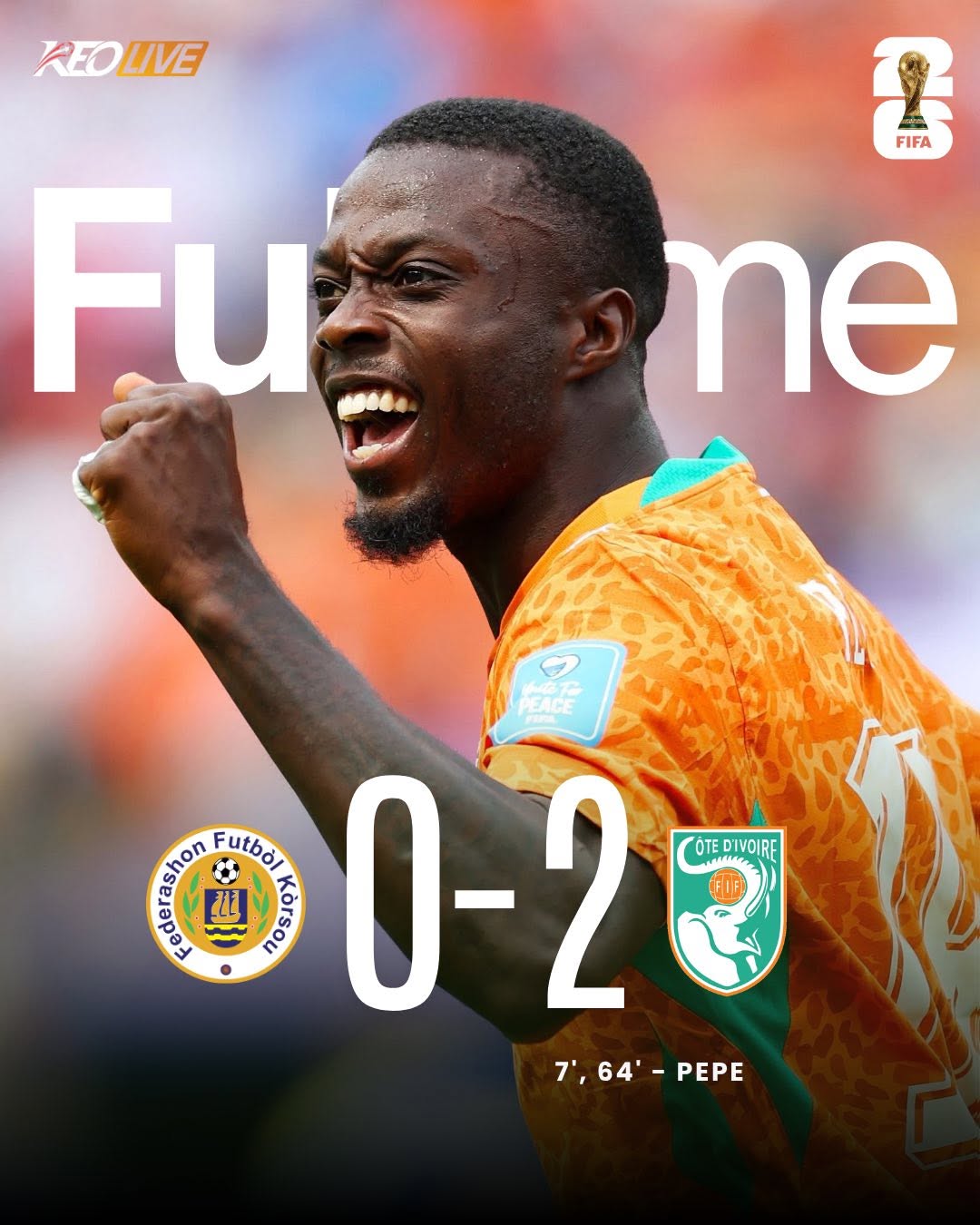 Curacao 0-2 Bờ Biển Ngà | Keolive