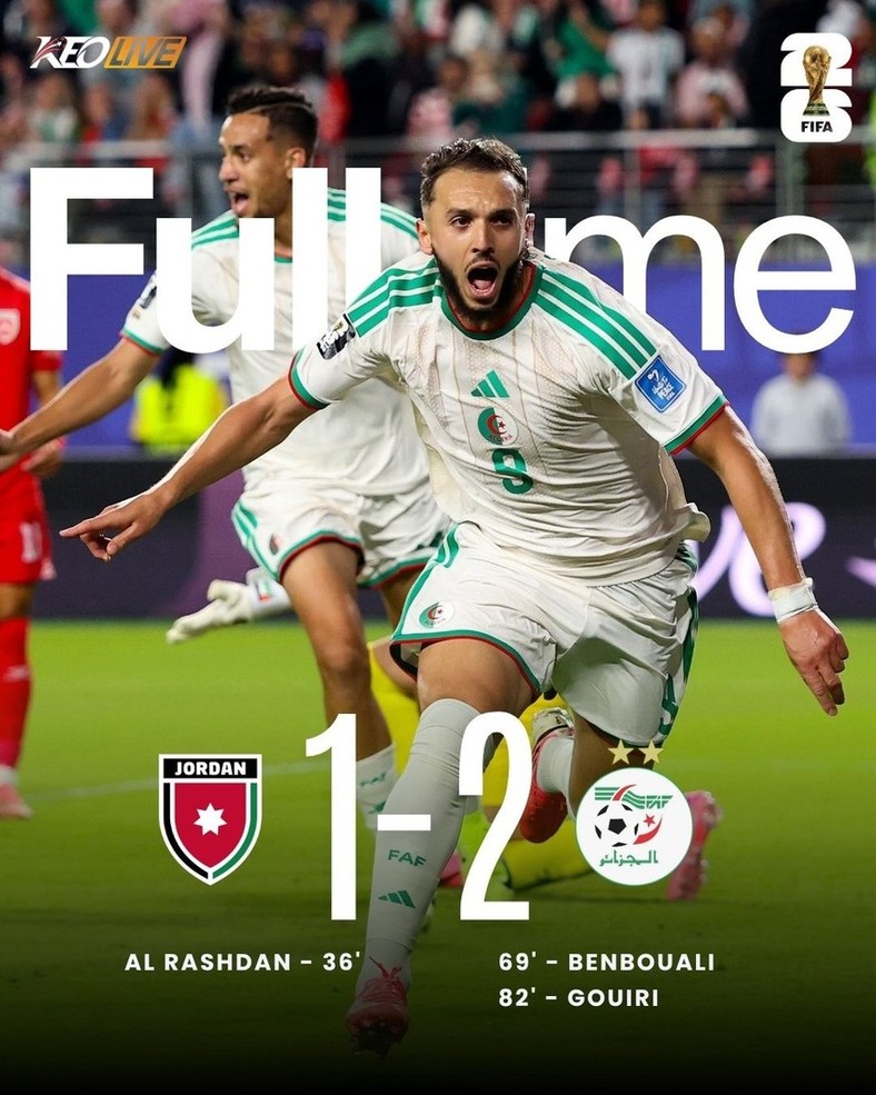 Jordan 1-2 Algeria | Keolive