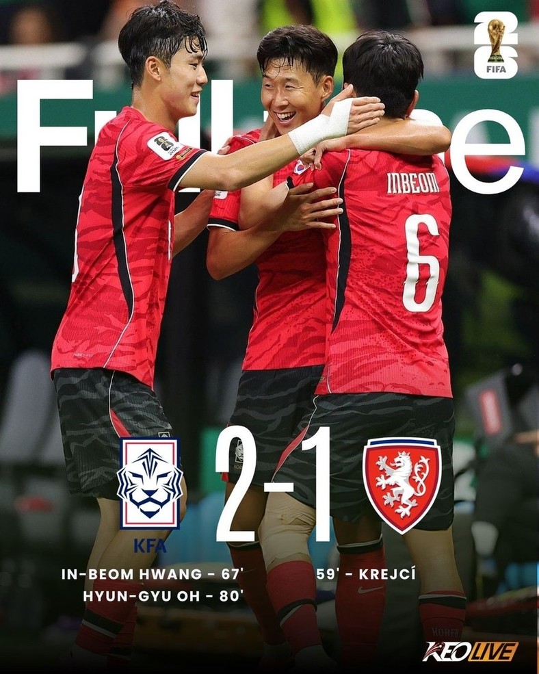 Hàn Quốc 2-1 CH Czech | Keolive