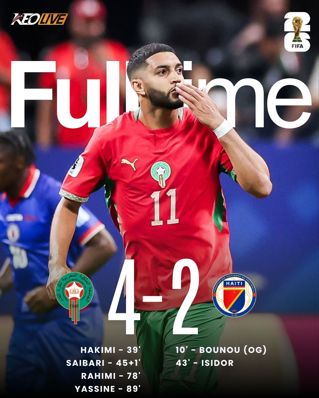 Morocco 4-2 Haiti | Keolive