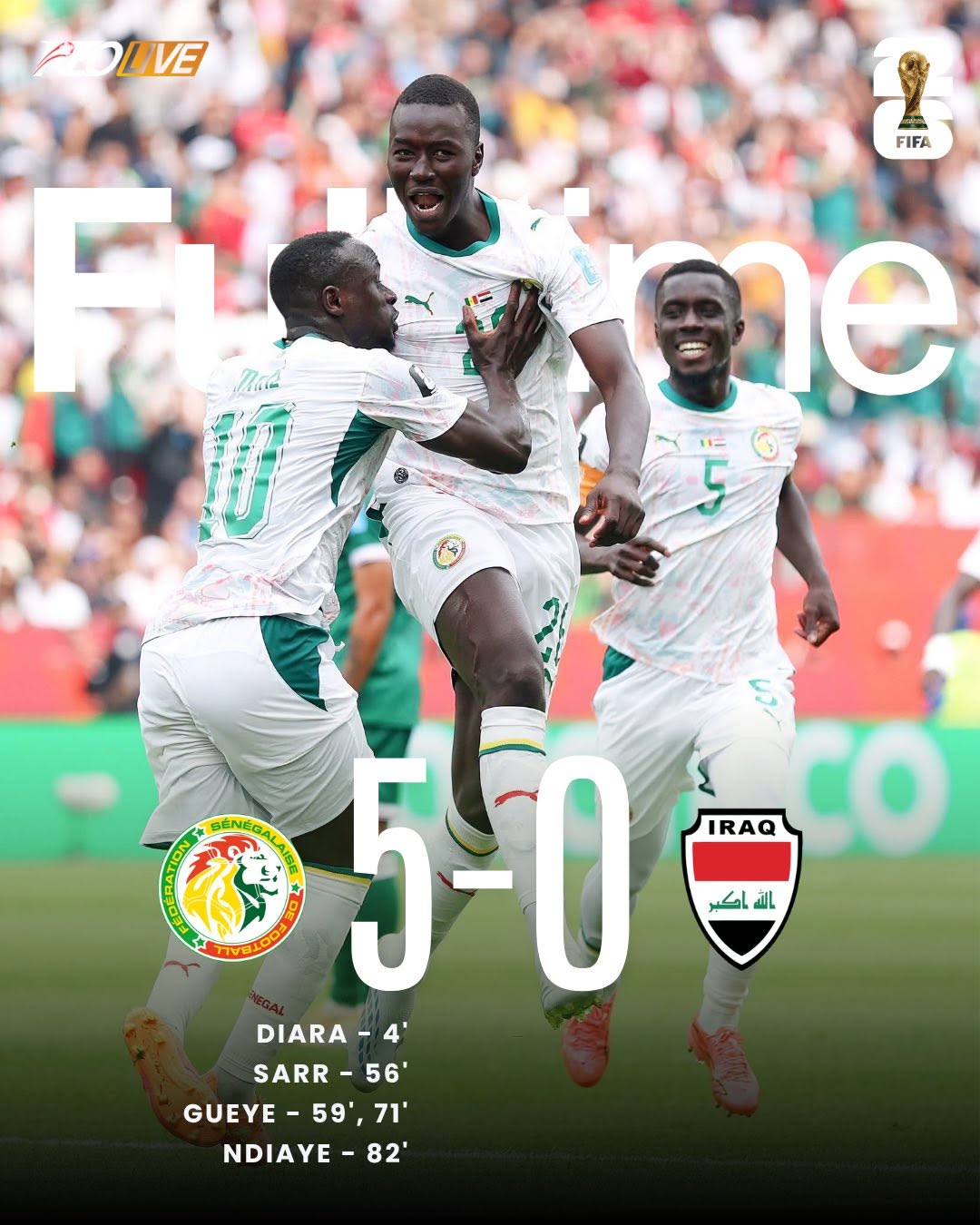 Senegal 5-0 Iraq | Keolive
