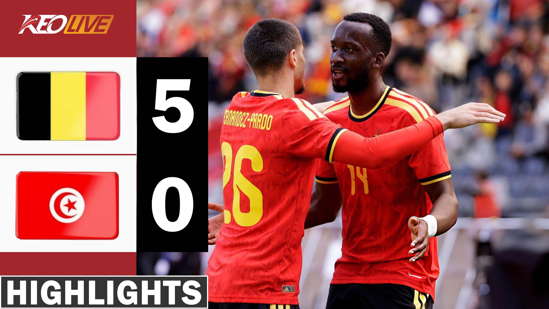 BELGIUM vs TUNISIA | 2026 International Friendly | Match Highlights