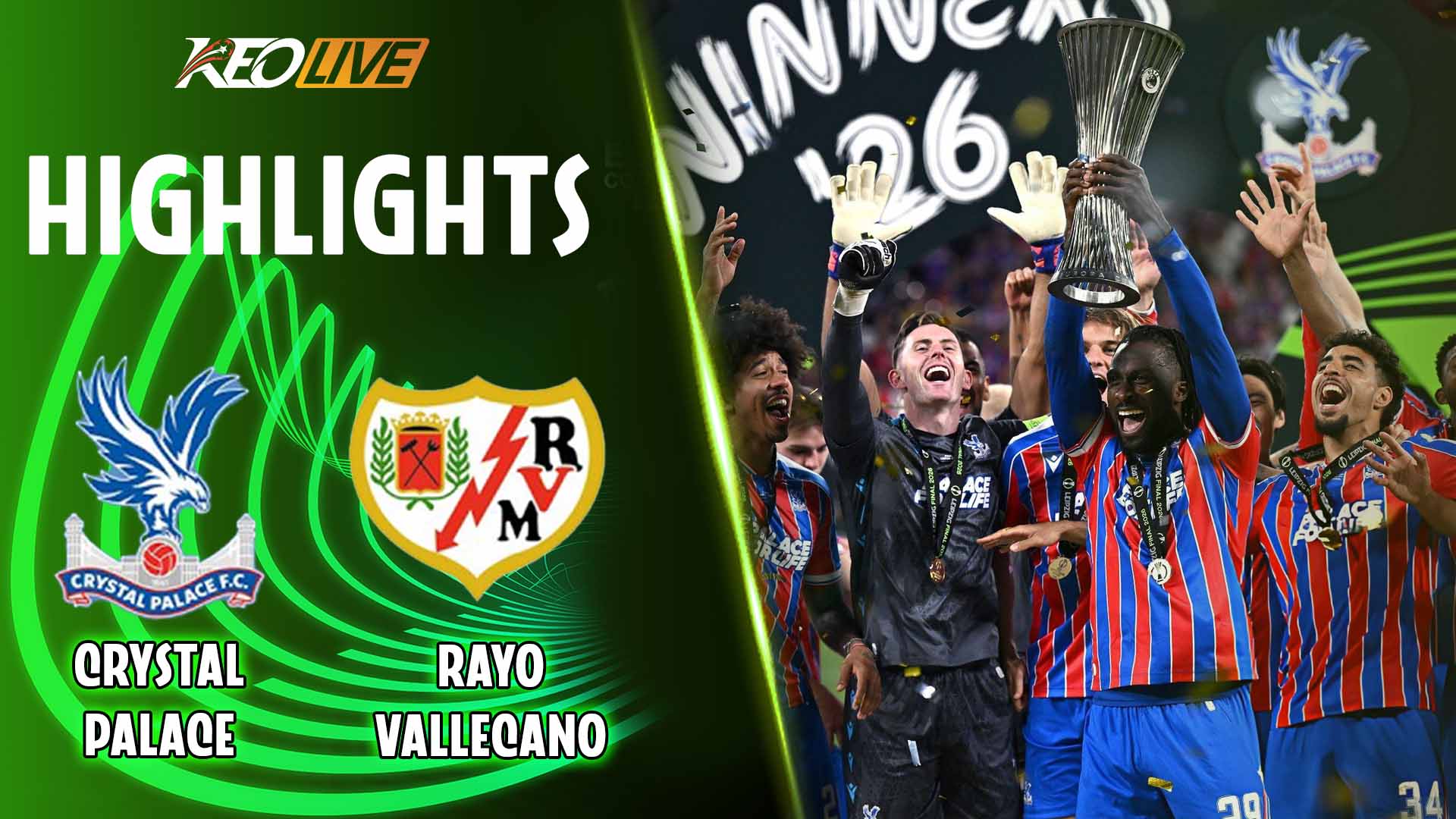 CONFERENCE LEAGUE WINNERS 🏆 Crystal Palace 1-0 Rayo Vallecano | Highlights