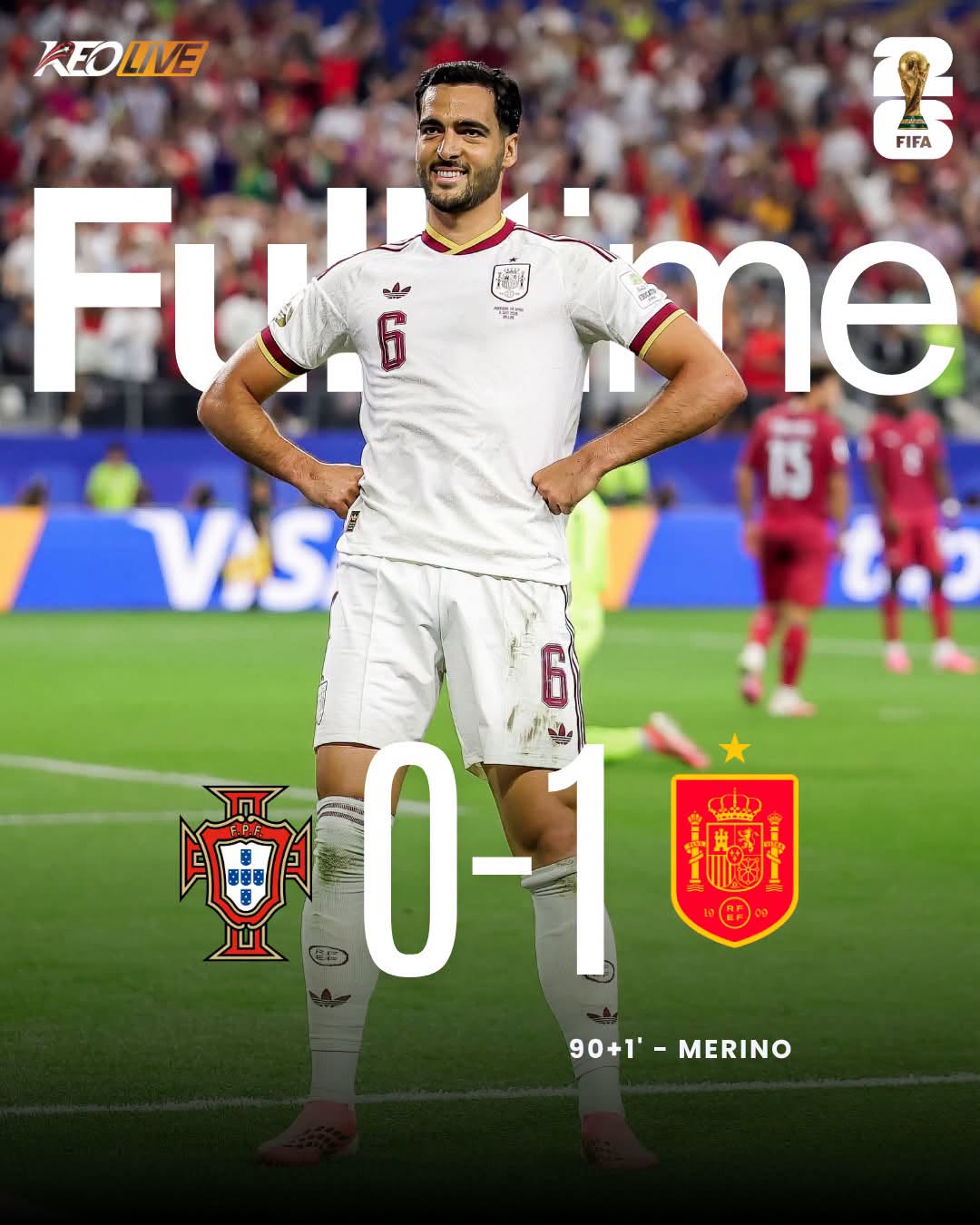 Bồ Đào Nha 0-1 Tây Ban Nha | Keolive