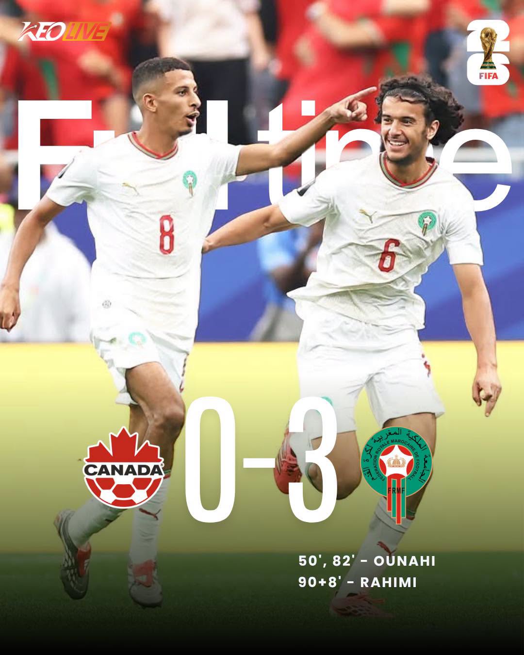 Canada 0-3 Morocco | Keolive