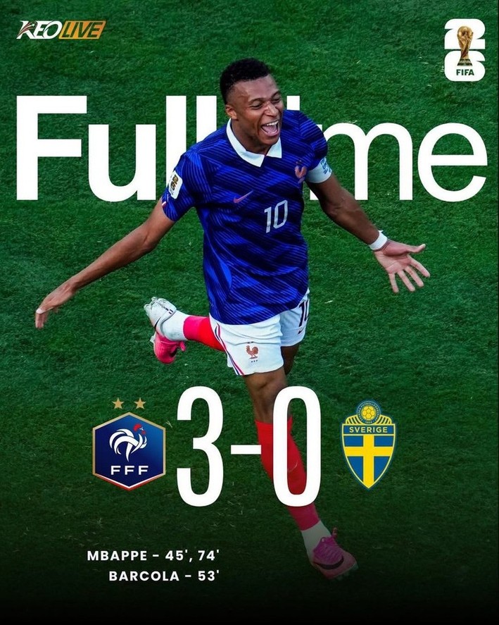 Pháp 3-0 Thụy Điển | Keolive