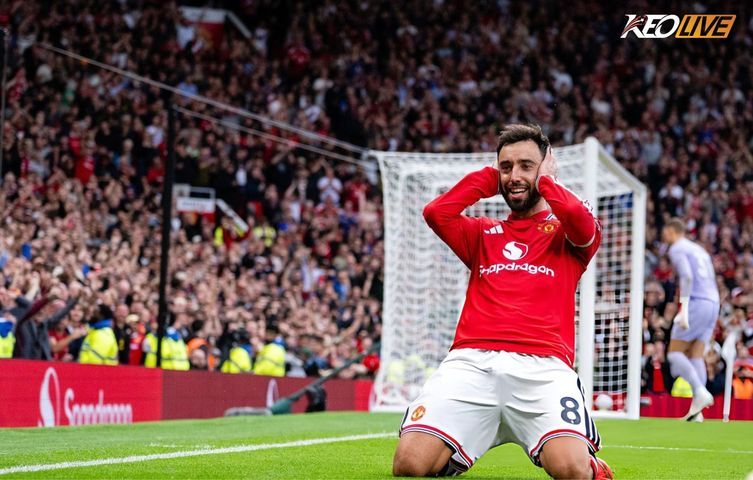 Mô tả hình ảnh cho bài viết Bruno Fernandes lập hat-trick, Man Utd thắng tưng bừng Ipswich 5-2