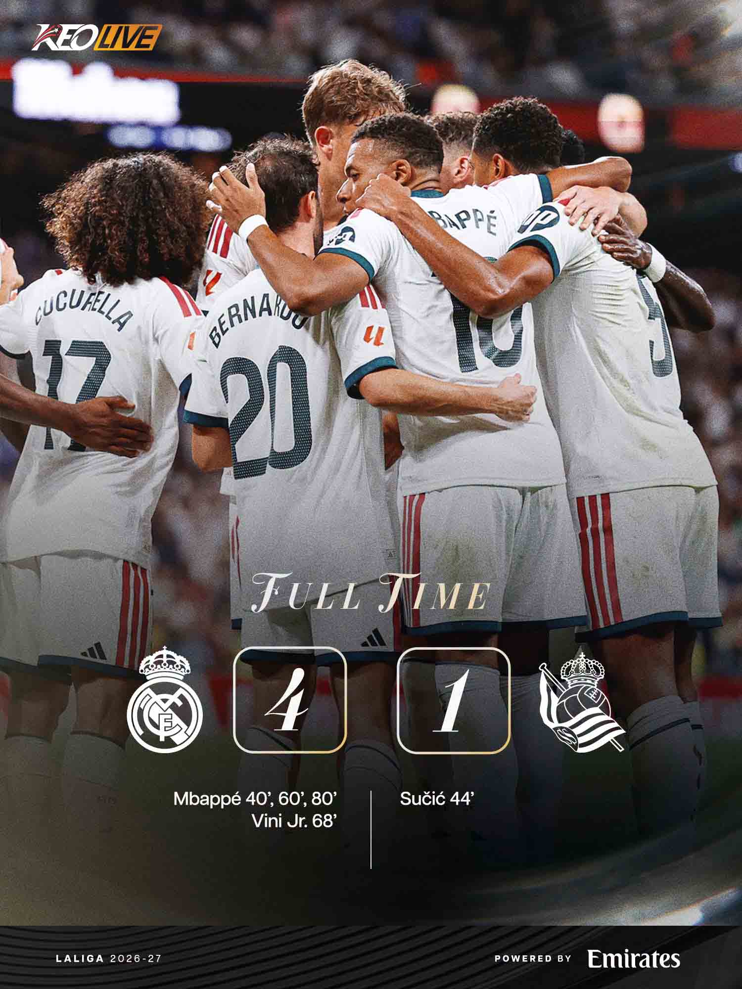 Real Madrid 4-1 Real Sociedad | Keolive
