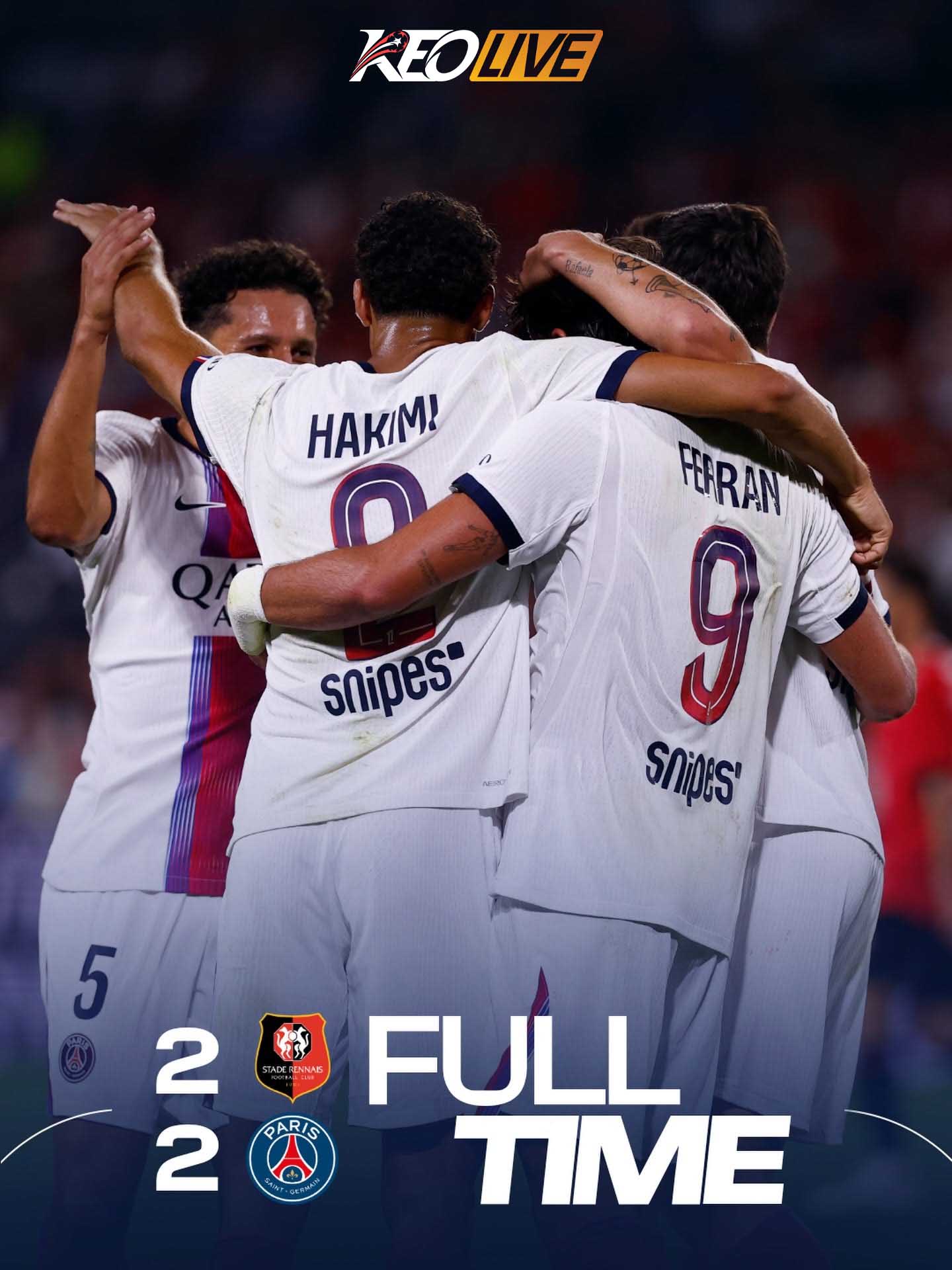 Rennes 2-2 PSG | Keolive