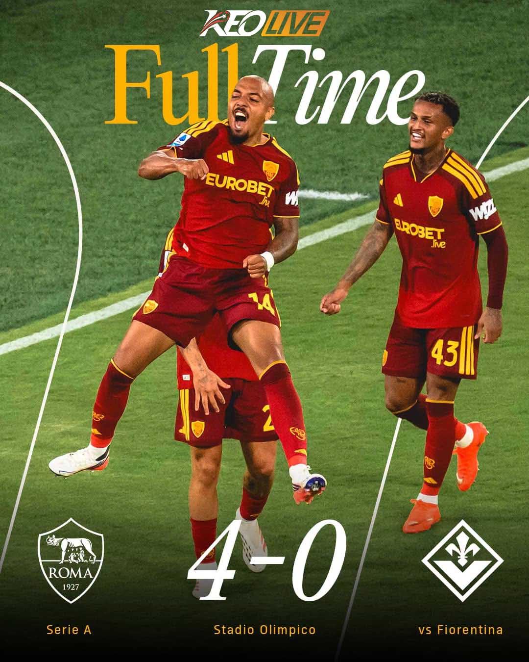 AS Roma 4-0 Fiorentina | Keolive