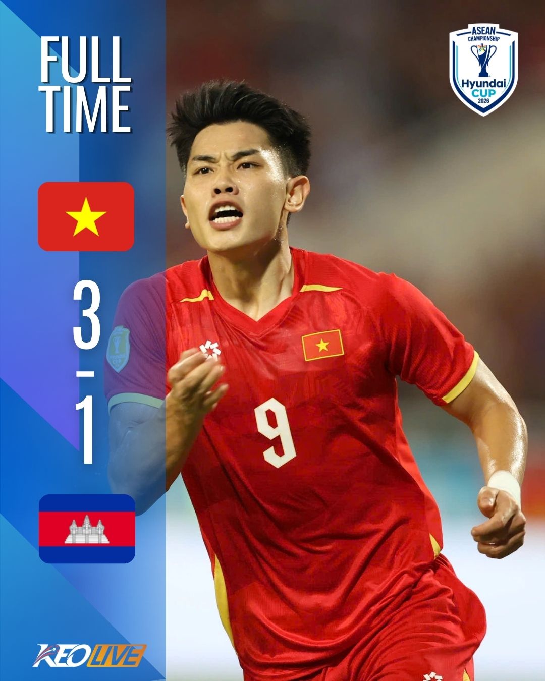 Việt Nam 3-1 Campuchia | Keolive