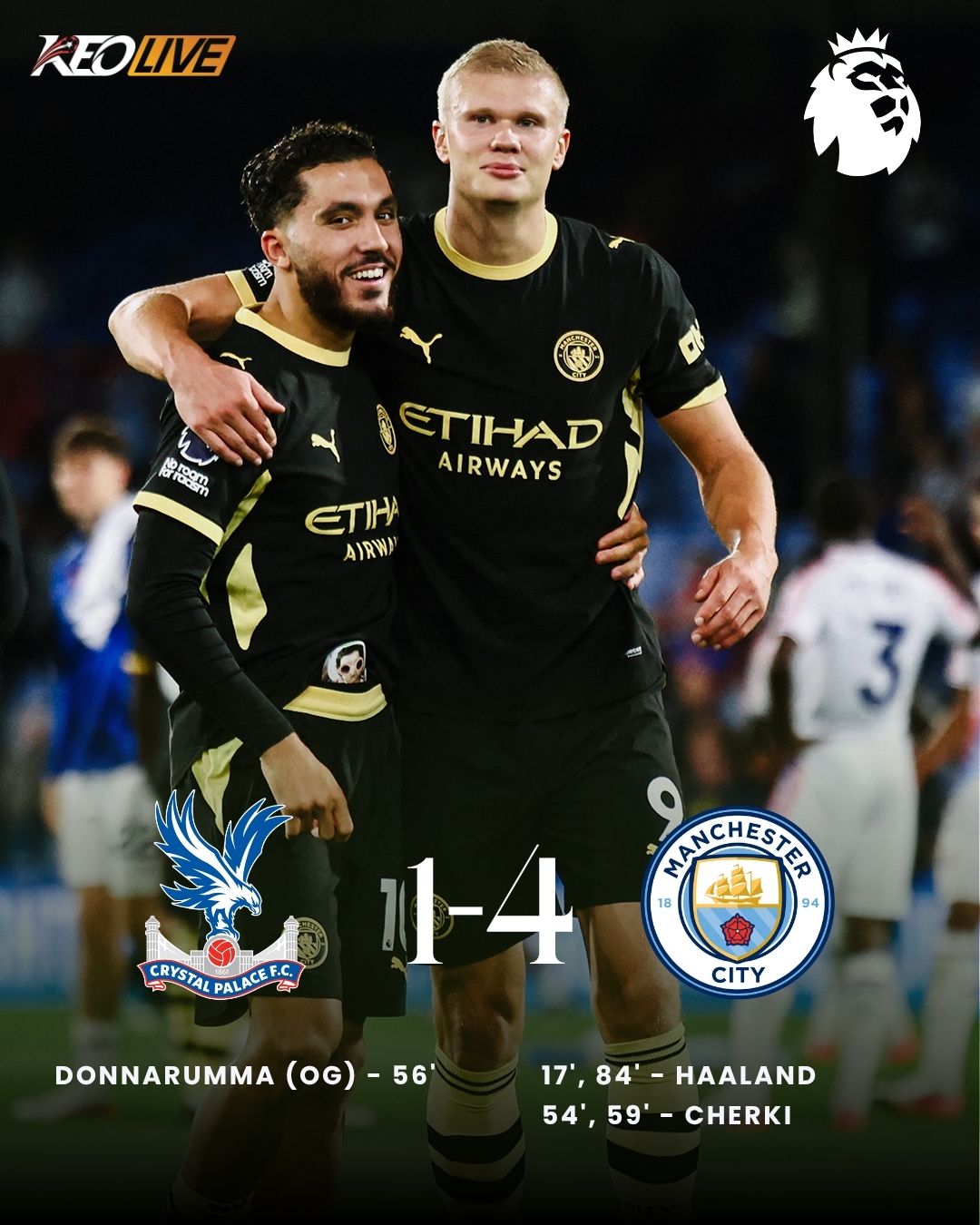 Crystal Palace 1-4 Manchester City | Keolive