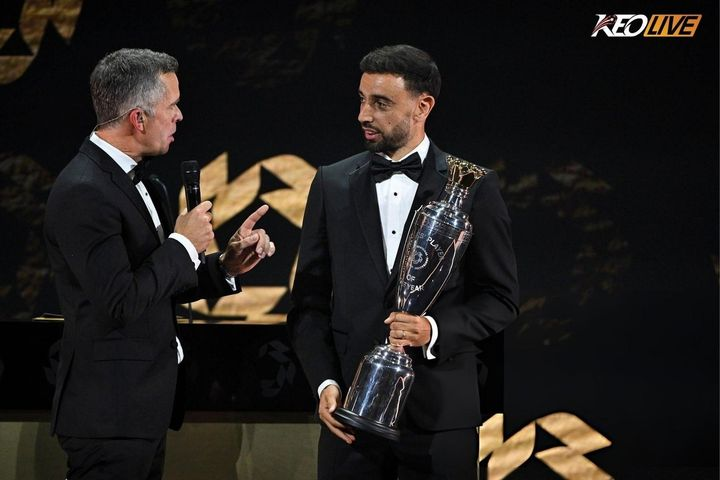 Mô tả hình ảnh cho bài viết PFA Awards 2026: Bruno Fernandes nhận danh hiệu cầu thủ xuất sắc nhất