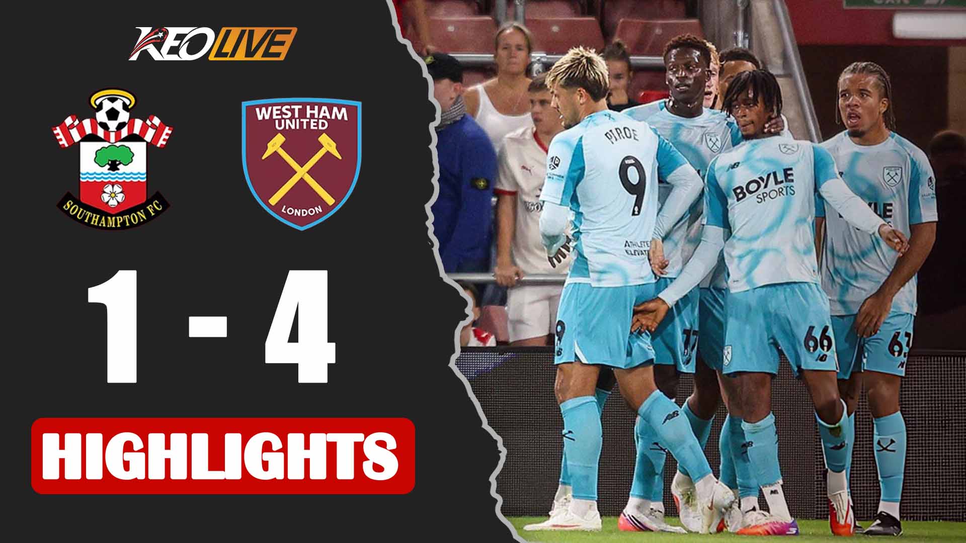 HIGHLIGHTS: Southampton 1-4 West Ham | Carabao Cup