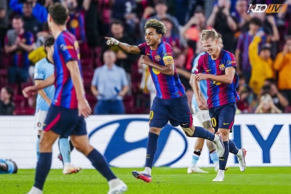 Yamal ghi bàn trong ngày được đeo băng đội trưởng của Barca | Keolive