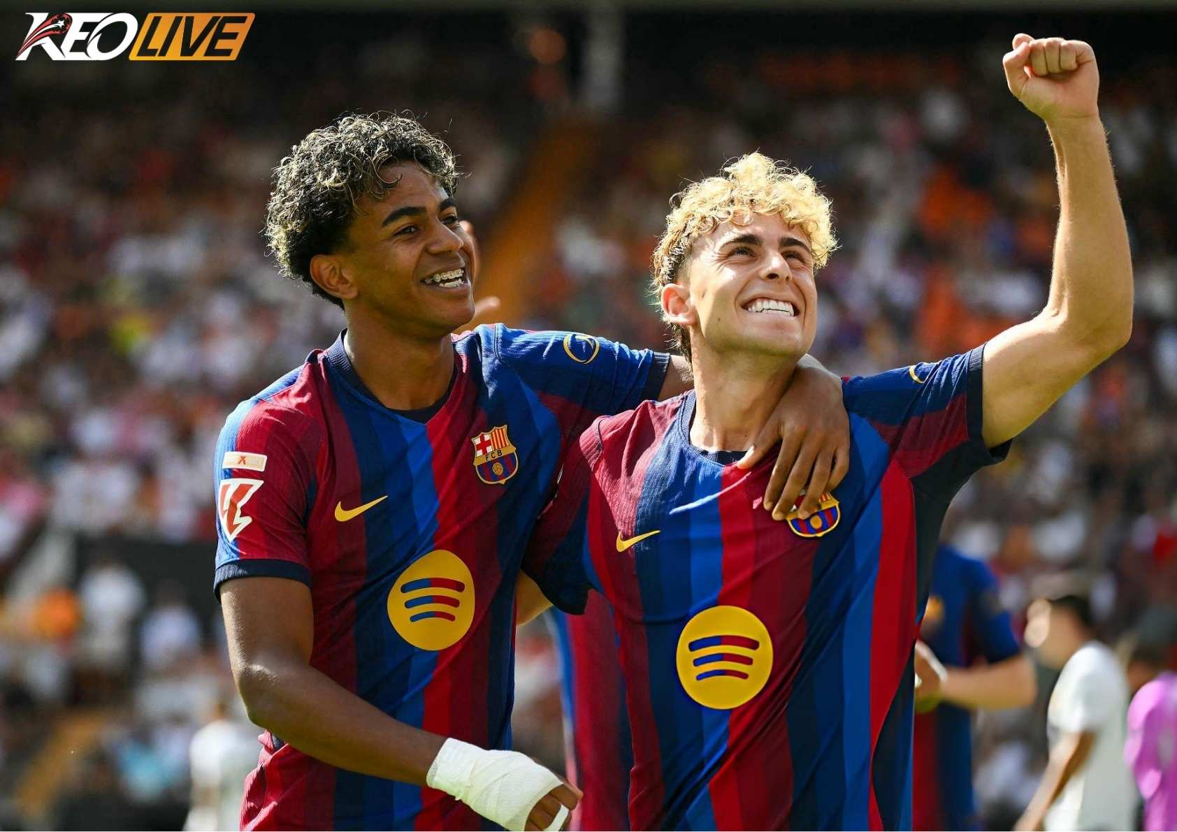 Yamal và Lopez làm hỗn loạn hệ thống phòng ngự của Valencia | Keolive
