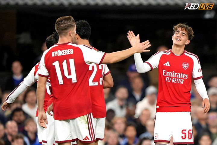 Mô tả hình ảnh cho bài viết Pháo Thủ trẻ lập cú đúp lịch sử, Arsenal dễ dàng tiến vào vòng 4 cúp Liên đoàn