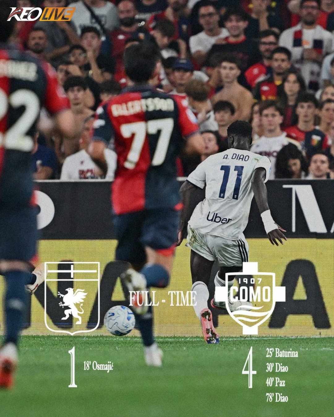 Genoa 1-4 Como | Keolive