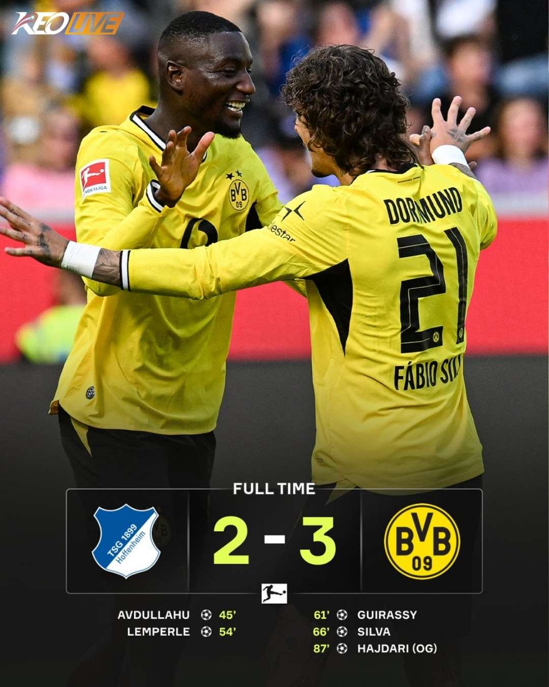 Hoffenheim 2-3 BVB Dortmund | Keolive