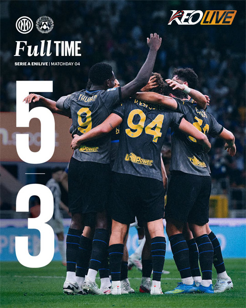 Inter Milan 5-3 Udinese | Keolive