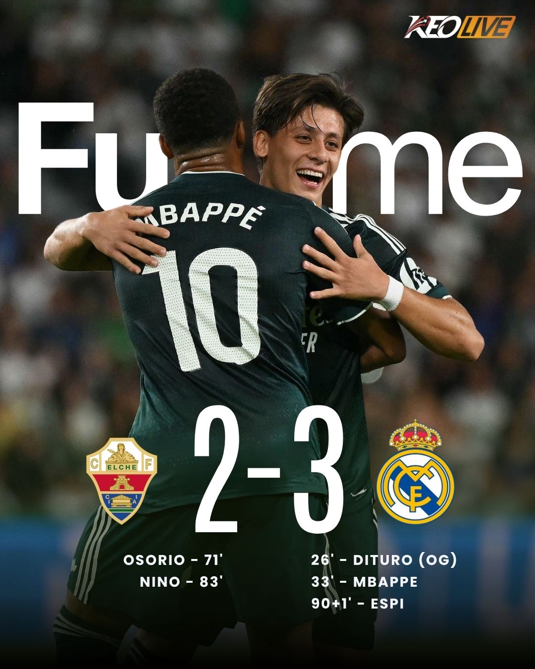 Elche 2-3 Real Madrid | Keolive