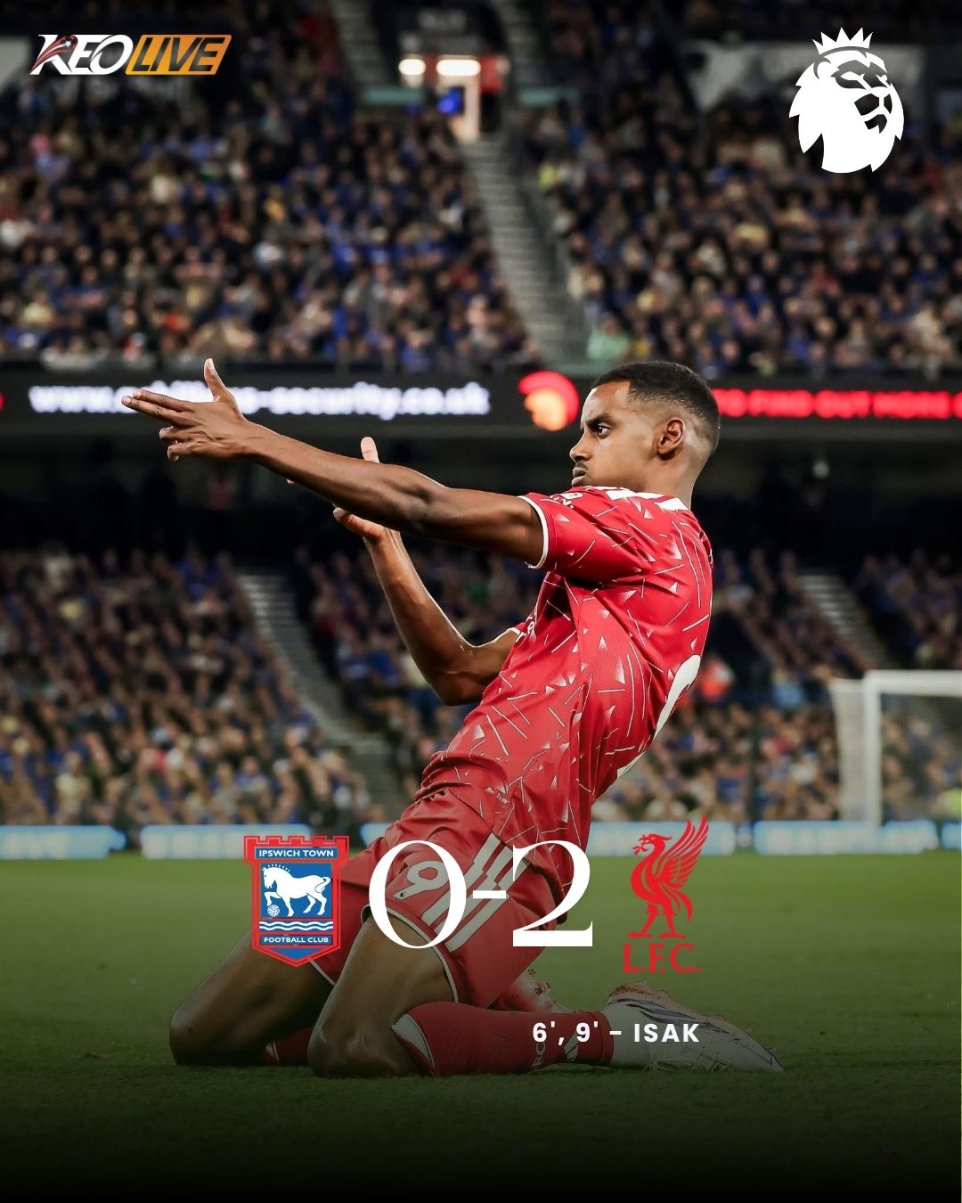 Ipswich Town 0-2 Liverpool | Keolive