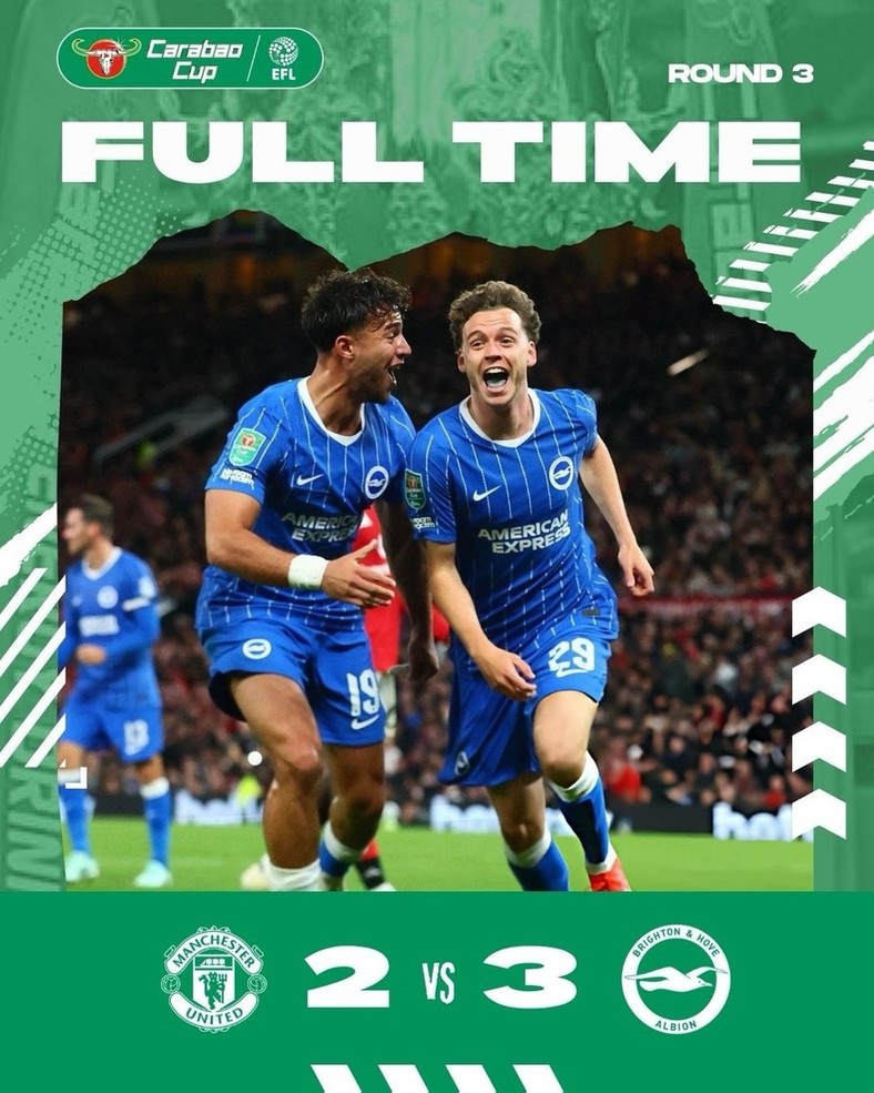 Manchester United 2-3 Brighton Hove & Abion | Keolive